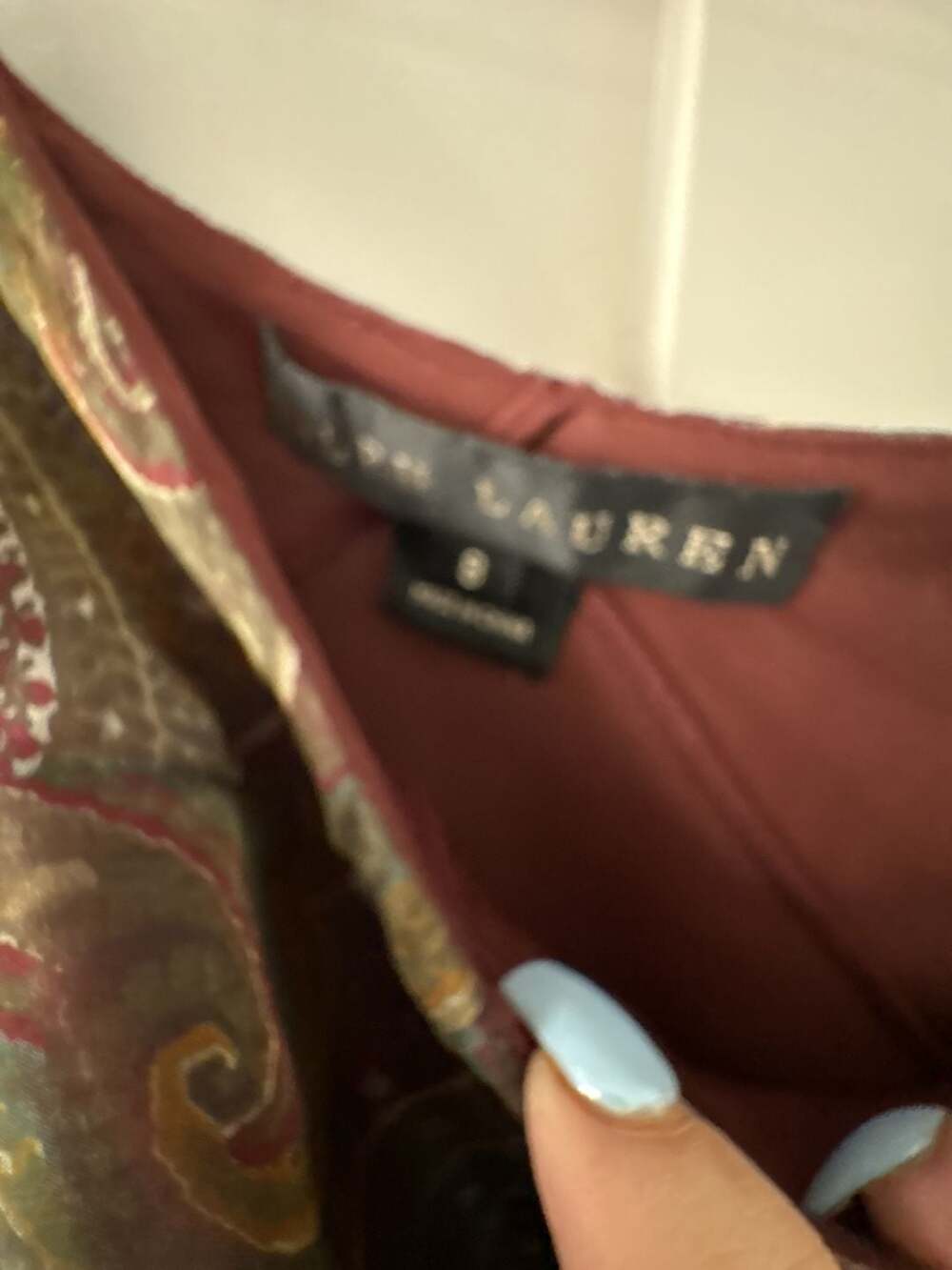 Ralph Lauren Paisley Print High-Low Midi Skirt - Picture 8 of 14
